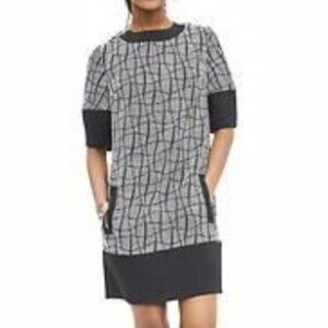 BANANA REPUBLIC Woven Thick Fabric Colorblock Mini Dress Sz 2